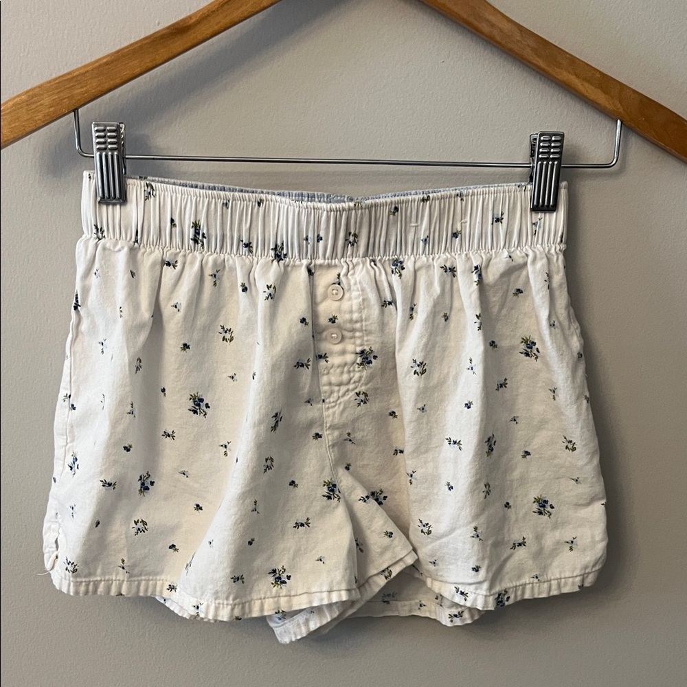 Wild Fable White Floral High Waist Shorts